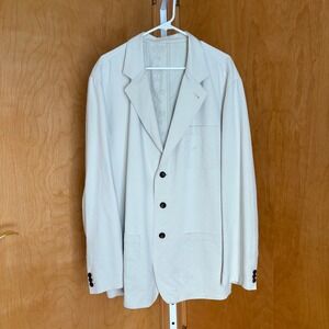 Tommy Bahama Silk Blend Blazer Jacket Cream XL Menswear Inspired